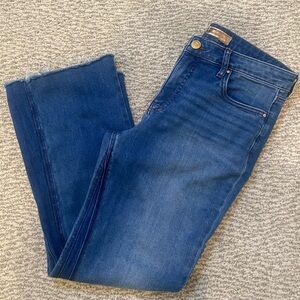 Kut from the Kloth Kelsey Fab Ab Ankle Flare Jeans Size 8 High rise Raw Hem